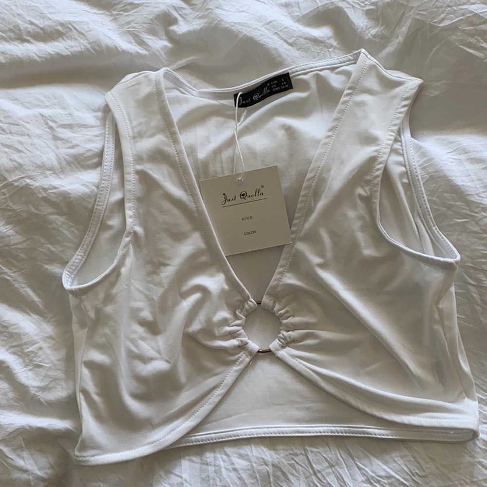 White crop top